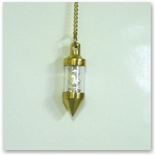 Wahad�o z Pojemnikiem ; mosi�dz, plexiglas, srebro 3,8 cm - 