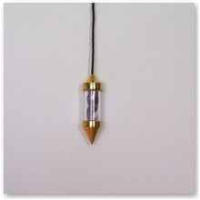 Wahad�o z Pojemnikiem; mosi�dz, plexiglas, ametyst 3,8 cm - 