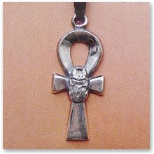 Wisior Klucz Nilu ze Skarabeuszem srebro (ID.T/37.4)  - 