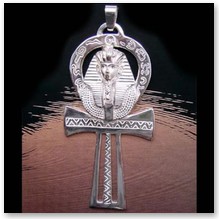 Wisior Klucz Nilu z Faraonem srebro (T/37.8) - 