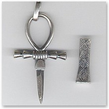 Wisior Klucz Nilu ze Sztyletem srebro 6,0 cm - 