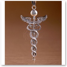 Wisior Kaduceusz srebro 6,5 cm (T/50.2) - 