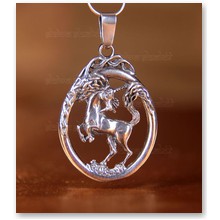 Wisior Jednoro�ec w kole srebro (ID.T/49.2) - 