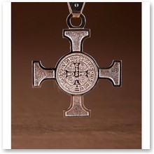 Wisior Krzy� �w. Benedykta 2,2 cm srebro (ID.T/55.3)  - 