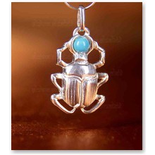 Wisior Skarabeusz z Turkusem srebro (ID.T/101) - 