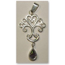 Wisior Drzewo �ycia z kamieniem srebro (T/123) - 