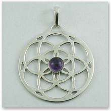 Talizman Kwiat �ycia z ametystem (srebro) - 