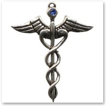 Kaduceusz z kryszta�kiem - 